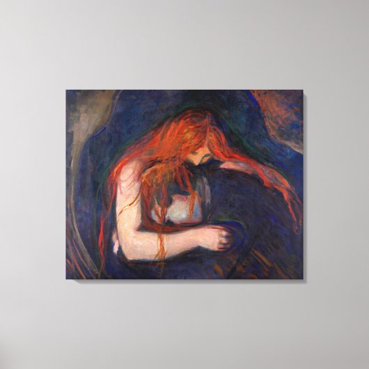 Edvard Munch - Vampire / Liebe und Schmerz Leinwanddruck (Vorderseite)