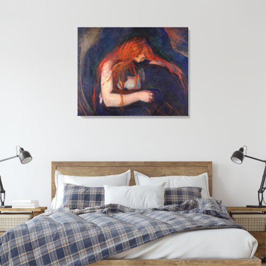 Edvard Munch - Vampire / Liebe und Schmerz Leinwanddruck (Insitu (Schlafzimmer))