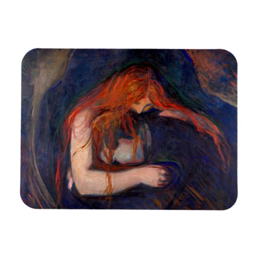 Edvard Munch - Vampire / Liebe und Schmerz Magnet (Horizontal)