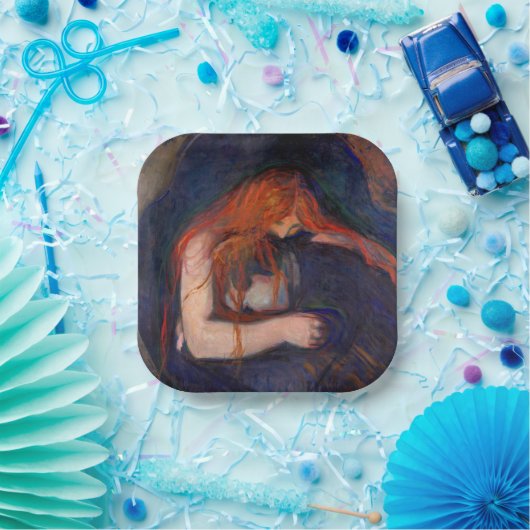 Edvard Munch - Vampire / Liebe und Schmerz Pappteller (Party)