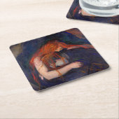 Edvard Munch - Vampire / Liebe und Schmerz Rechteckiger Pappuntersetzer (angewinkelt)