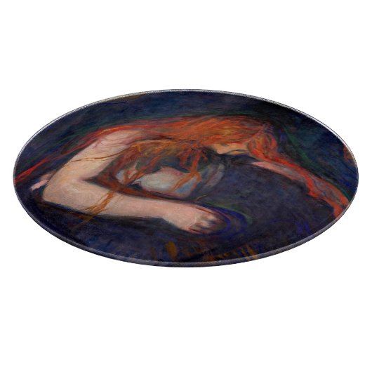 Edvard Munch - Vampire / Liebe und Schmerz Schneidebrett (Ecke)