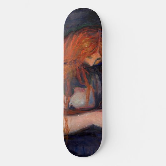 Edvard Munch - Vampire / Liebe und Schmerz Skateboard (Vorderseite)