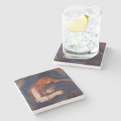 Edvard Munch - Vampire / Liebe und Schmerz Steinuntersetzer (Seitenansicht)