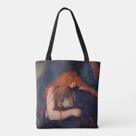 Edvard Munch - Vampire / Liebe und Schmerz Tasche (Rückseite)