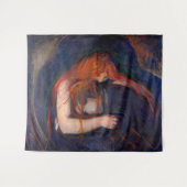 Edvard Munch - Vampire / Liebe und Schmerz Wandteppich (Vorderseite (Horizontal))
