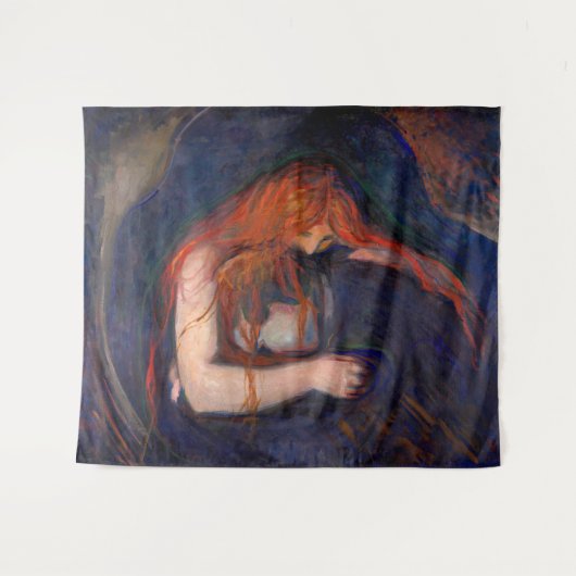 Edvard Munch - Vampire / Liebe und Schmerz Wandteppich (Vorderseite (Horizontal))