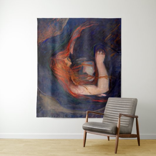 Edvard Munch - Vampire / Liebe und Schmerz Wandteppich (Beispiel)