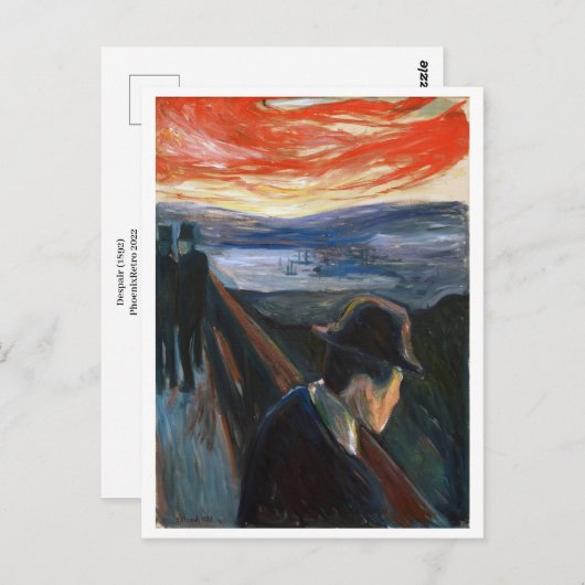 Edvard Munch Verzweiflung Postkarte (Vorne/Hinten)