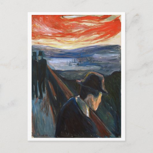 Edvard Munch Verzweiflung Postkarte (Vorderseite)