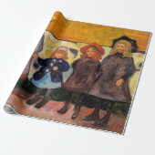 Edvard Munch - Vier Mädchen in Asgardstrand Geschenkpapier (Ungerollt)
