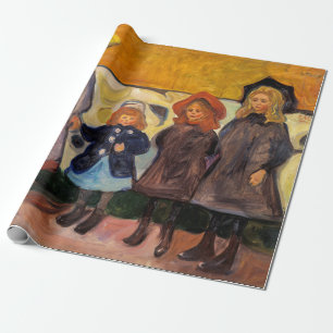 Edvard Munch - Vier Mädchen in Asgardstrand Geschenkpapier