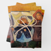 Edvard Munch - Vier Mädchen in Asgardstrand Geschenkpapier Set (Beispiel)