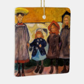 Edvard Munch - Vier Mädchen in Asgardstrand Keramikornament (Rechts)