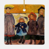 Edvard Munch - Vier Mädchen in Asgardstrand Keramikornament (Rückseite)