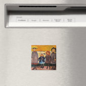 Edvard Munch - Vier Mädchen in Asgardstrand Magnet (In Situ (Geschirrspüler))