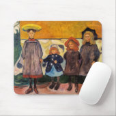 Edvard Munch - Vier Mädchen in Asgardstrand Mousepad (Mit Mouse)