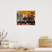 Edvard Munch - Vier Mädchen in Asgardstrand Poster (Küche)