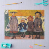 Edvard Munch - Vier Mädchen in Asgardstrand Seidenpapier (Basteln)