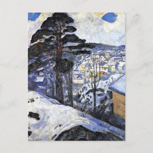 Edvard Munch - Winter, Kragero Postkarte (Vorderseite)