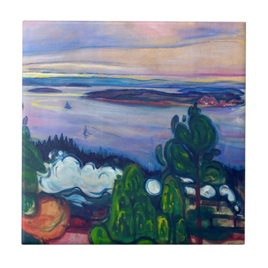Edvard Munch - Zug Rauch Fliese (Vorderseite)