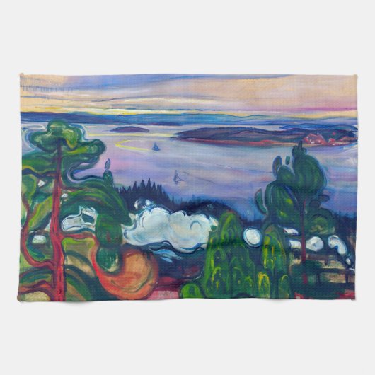 Edvard Munch - Zug Rauch Geschirrtuch (Horizontal)