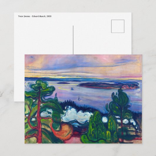 Edvard Munch - Zug Rauch Postkarte (Vorne/Hinten)