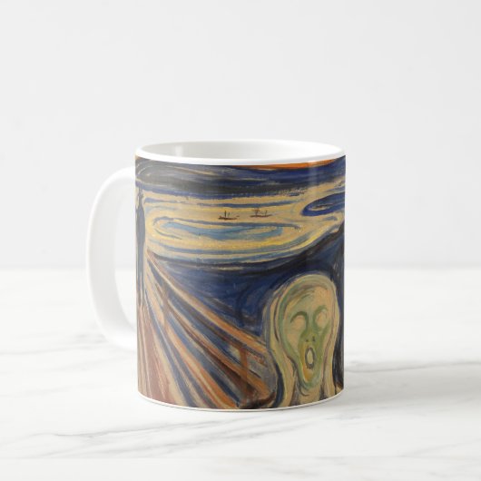Edvard Munchs der Schrei Kaffeetasse (Vorderseite Links)