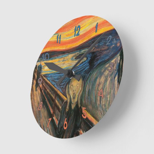 Edvard Munch's The Scream Runde Wanduhr (Winkel)