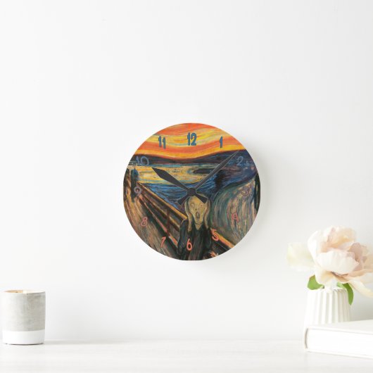 Edvard Munch's The Scream Runde Wanduhr (Zuhause)