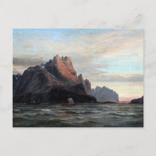 Edvard Skari View aus Vaagekallen Lofoten Norwegen Postkarte