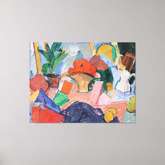 Edvard Weie, Stillleben mit Orangen in einem Korb, Leinwanddruck (Vorderseite)