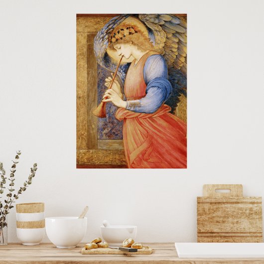 Edward Burne-Jones - Angel Playing Flageolet Poster (Küche)