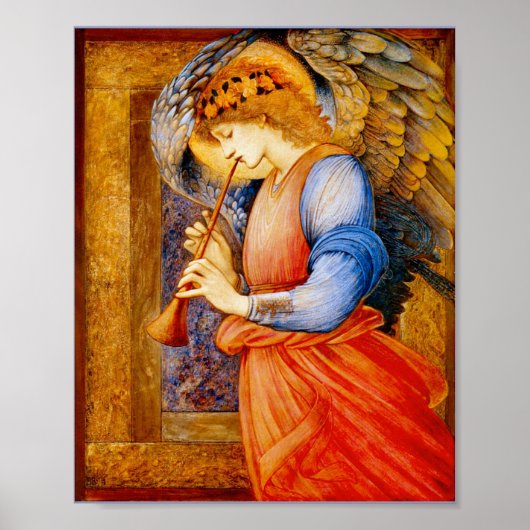 Edward Burne-Jones - Angel spielt ein Flageolet Poster (Vorne)