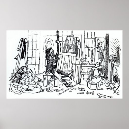 Edward Burne-Jones bei der Arbeit in seinem Studio Poster (Vorne)