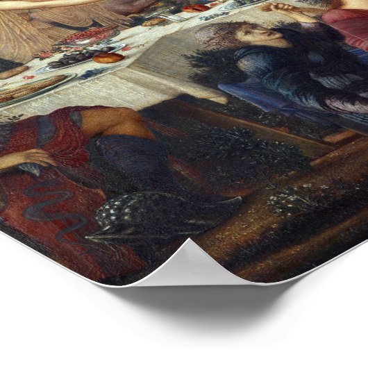 Edward Burne-Jones Das Fest des Peleus Poster (Ecke)