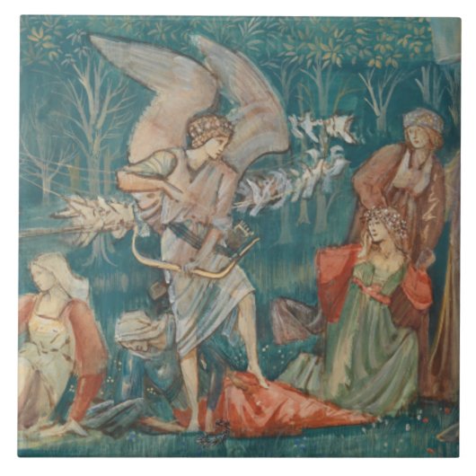 Edward Burne-Jones - Die Übergabe der Venus Fliese (Vorderseite)