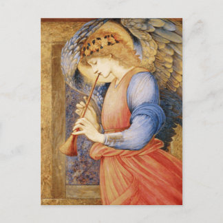 Edward Burne-Jones - Ein Engel, der ein Flageolet Postkarte