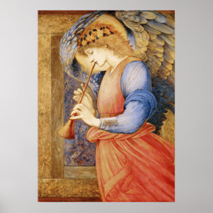 Edward Burne-Jones - Engel Playing Flageolet Poster