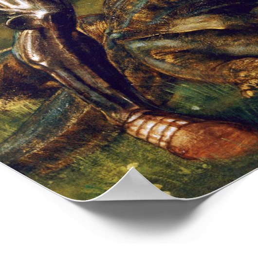 Edward Burne-Jones Fight St. George tötet Dragon Poster (Ecke)