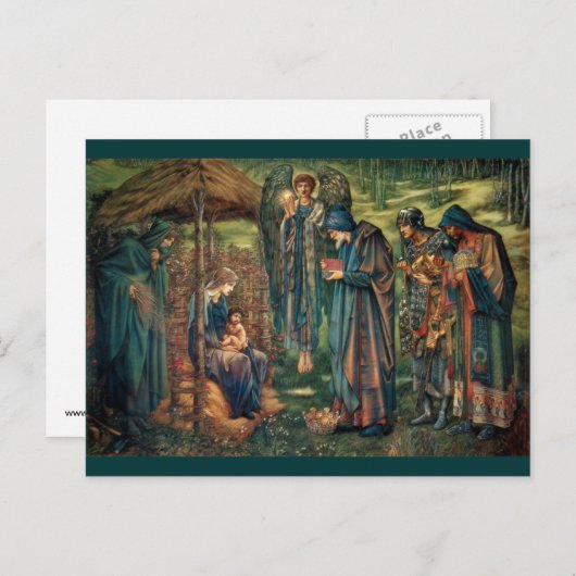 Edward Burne-Jones: Star von Bethlehem Postkarte (Vorne/Hinten)