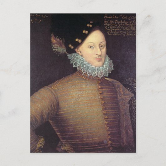 Edward de Vere, 17. Graf von Oxford Postkarte (Vorderseite)