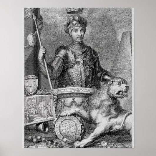 Edward Der Schwarze Prinz (1330-76) nach dem Klost Poster (Vorne)