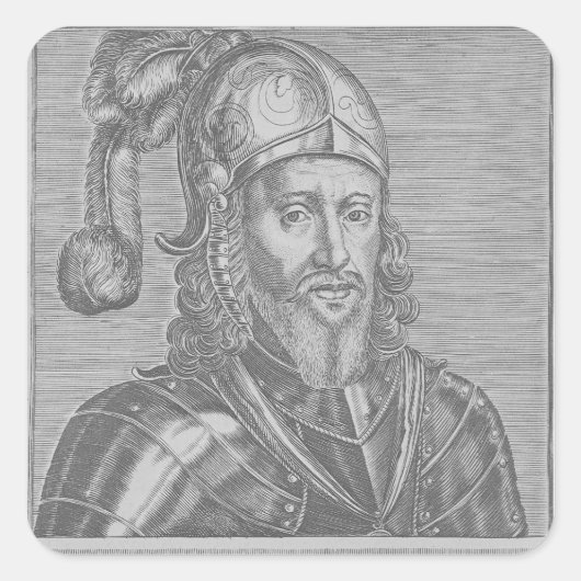 Edward, der Schwarze Prinz Quadratischer Aufkleber (Vorderseite)