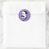Edward Elgar Runder Aufkleber (Tasche)