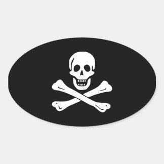 Edward England; Piratenflagge Flag Ovaler Aufkleber