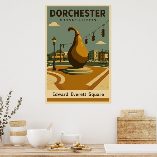 Edward Everett Square Travel Poster (Küche)