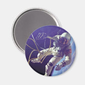 Edward H. White, erste amerikanische Walker NASA Magnet (Vorderseite/Rückseite)