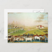 Edward Hicks - Die Cornell-Farm Postkarte (Vorne/Hinten)