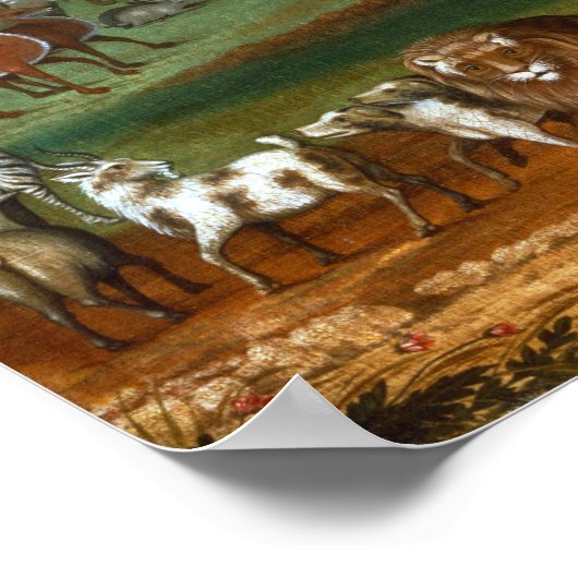 Edward Hicks Noahs Arche Poster (Ecke)